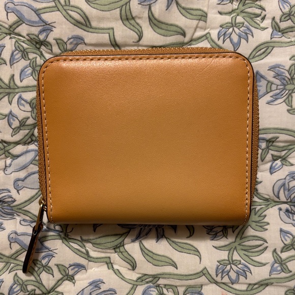 Coach Tan Leather Zipper Wallet - Picture 5 of 6